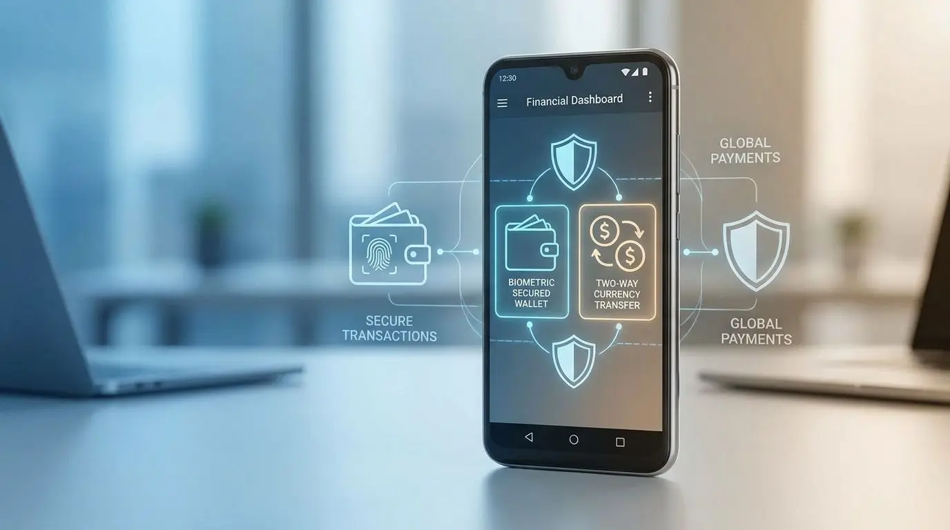 Secure mobile payments view on Android app
