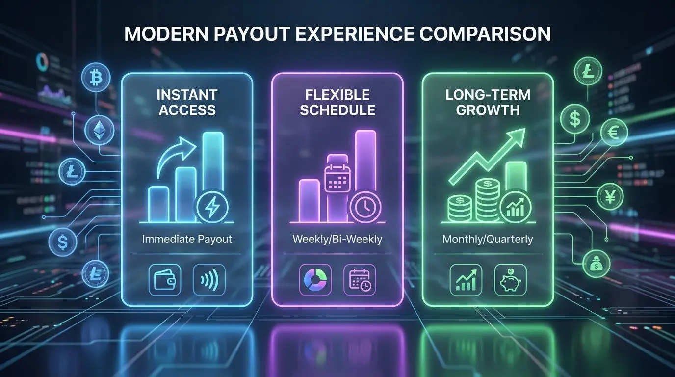 Comparison graphic of payout experience across digital gaming platforms