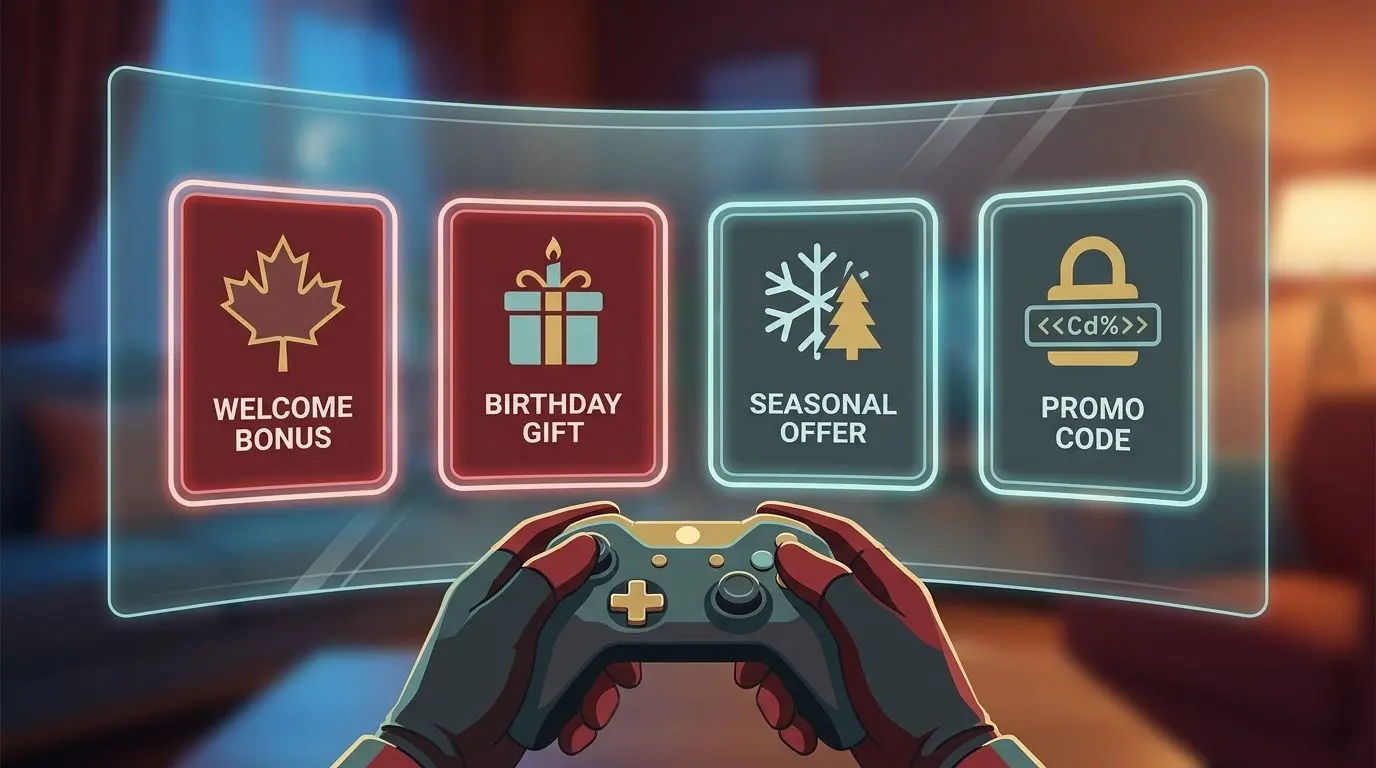 Player choosing between different bonus offer cards