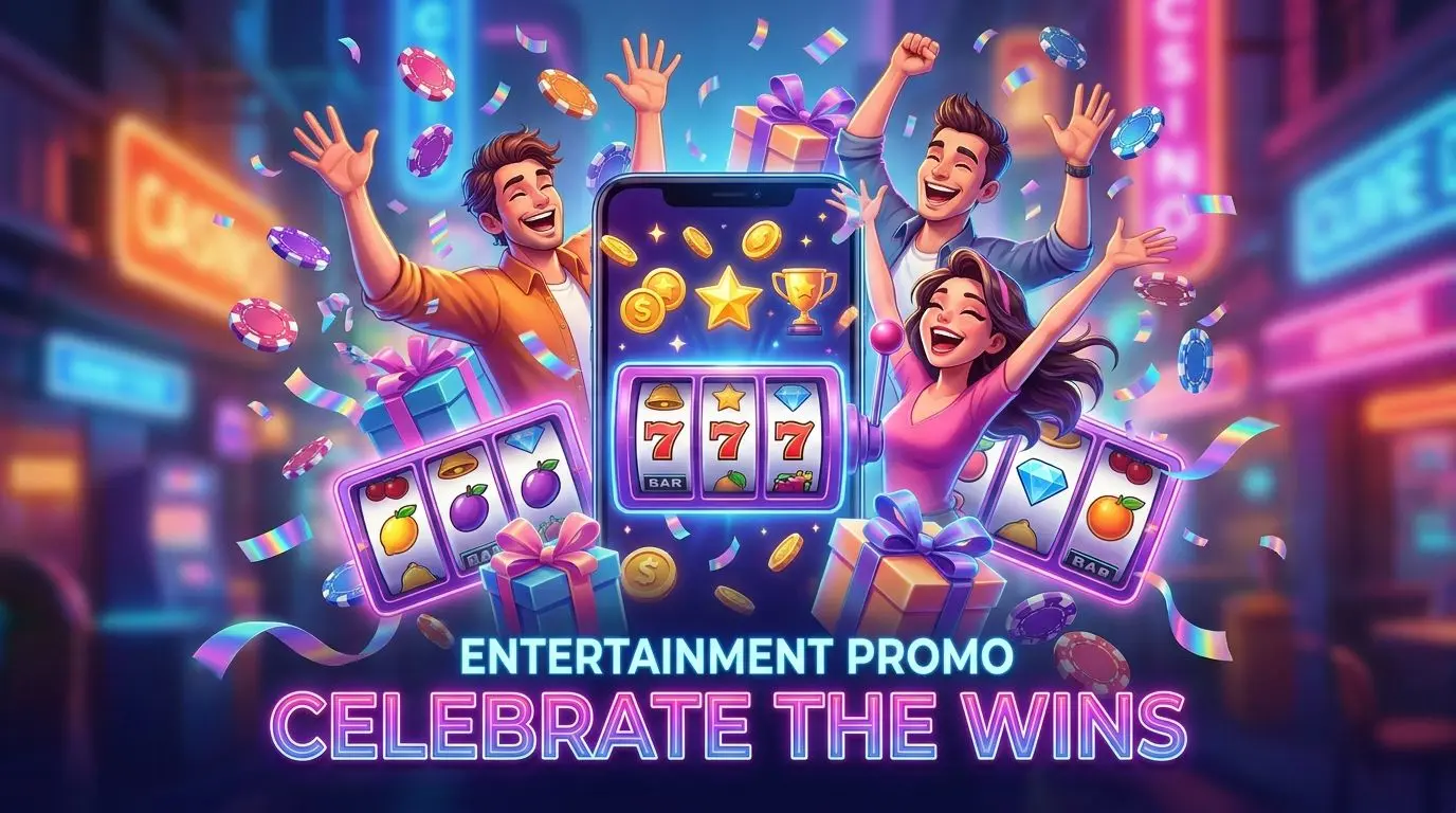 Promotional collage showing bonus atmosphere and celebratory entertainment visuals
