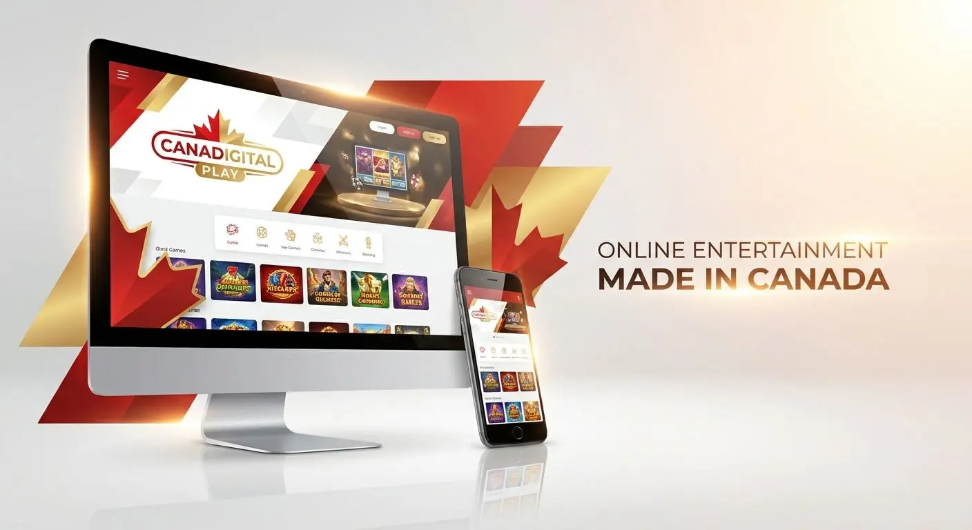 PlayOJO brand collage with desktop and mobile interface