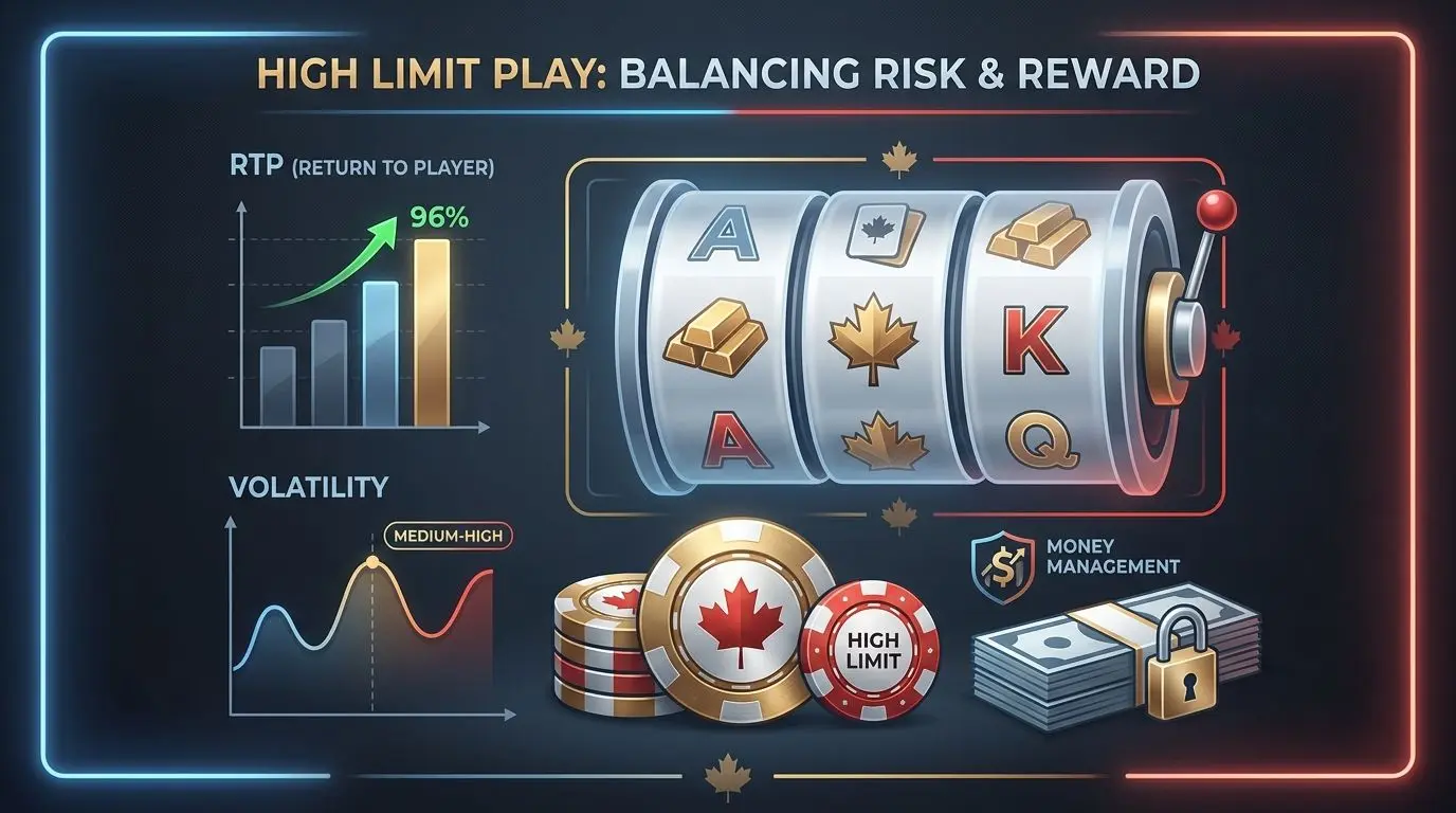 Infographic explaining RTP volatility and payout concepts for high limit slots