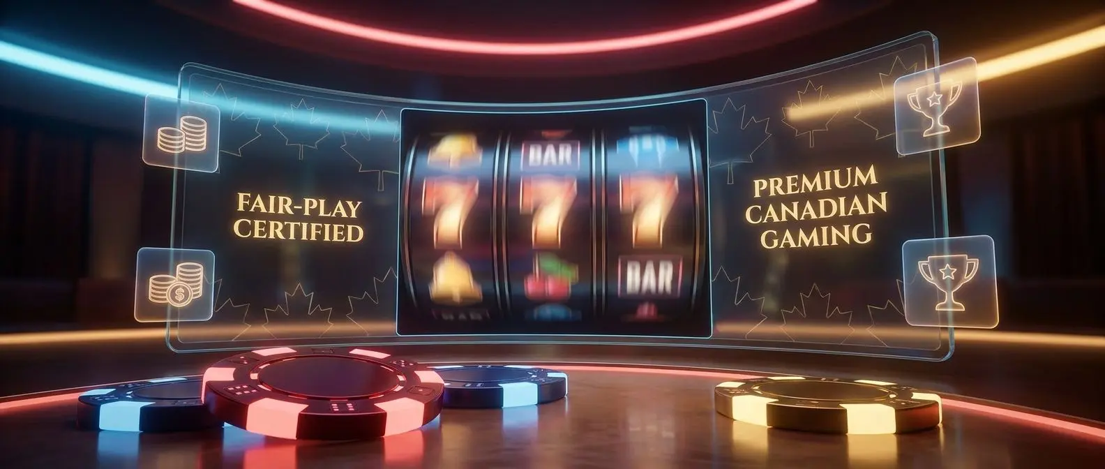 PlayOJO Canada high roller hero scene with slot reels and large chips
