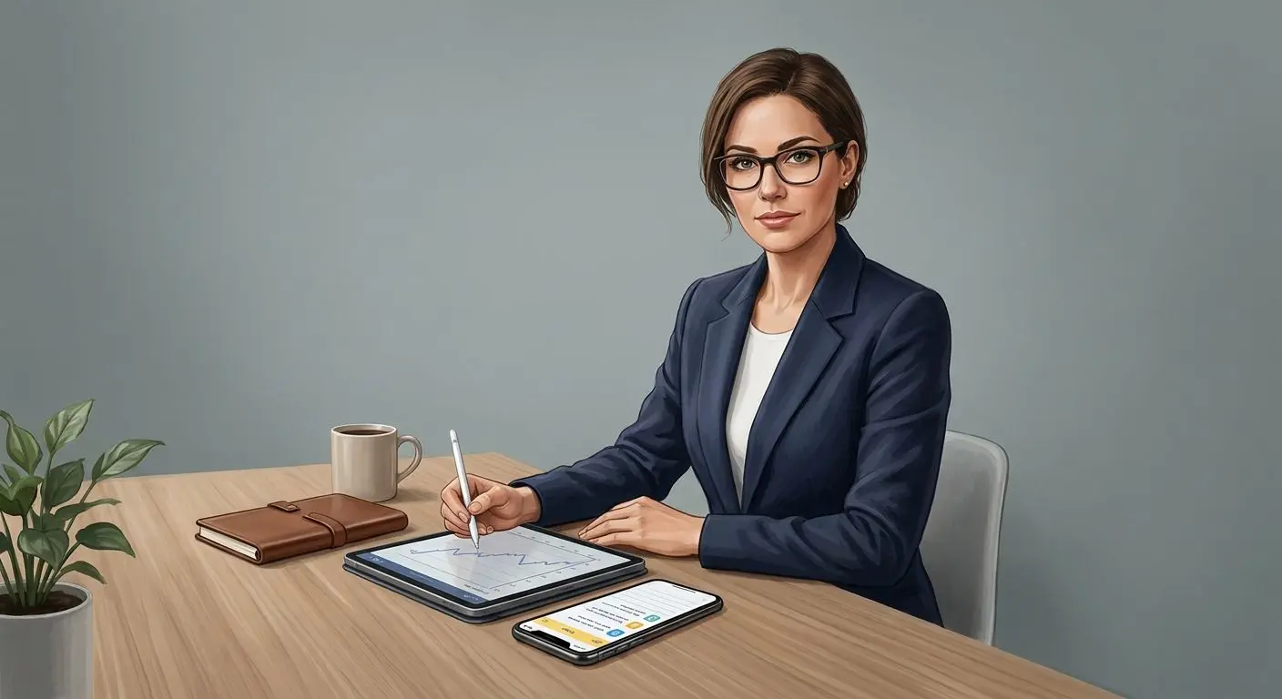 Fictional author avatar for mobile app guide