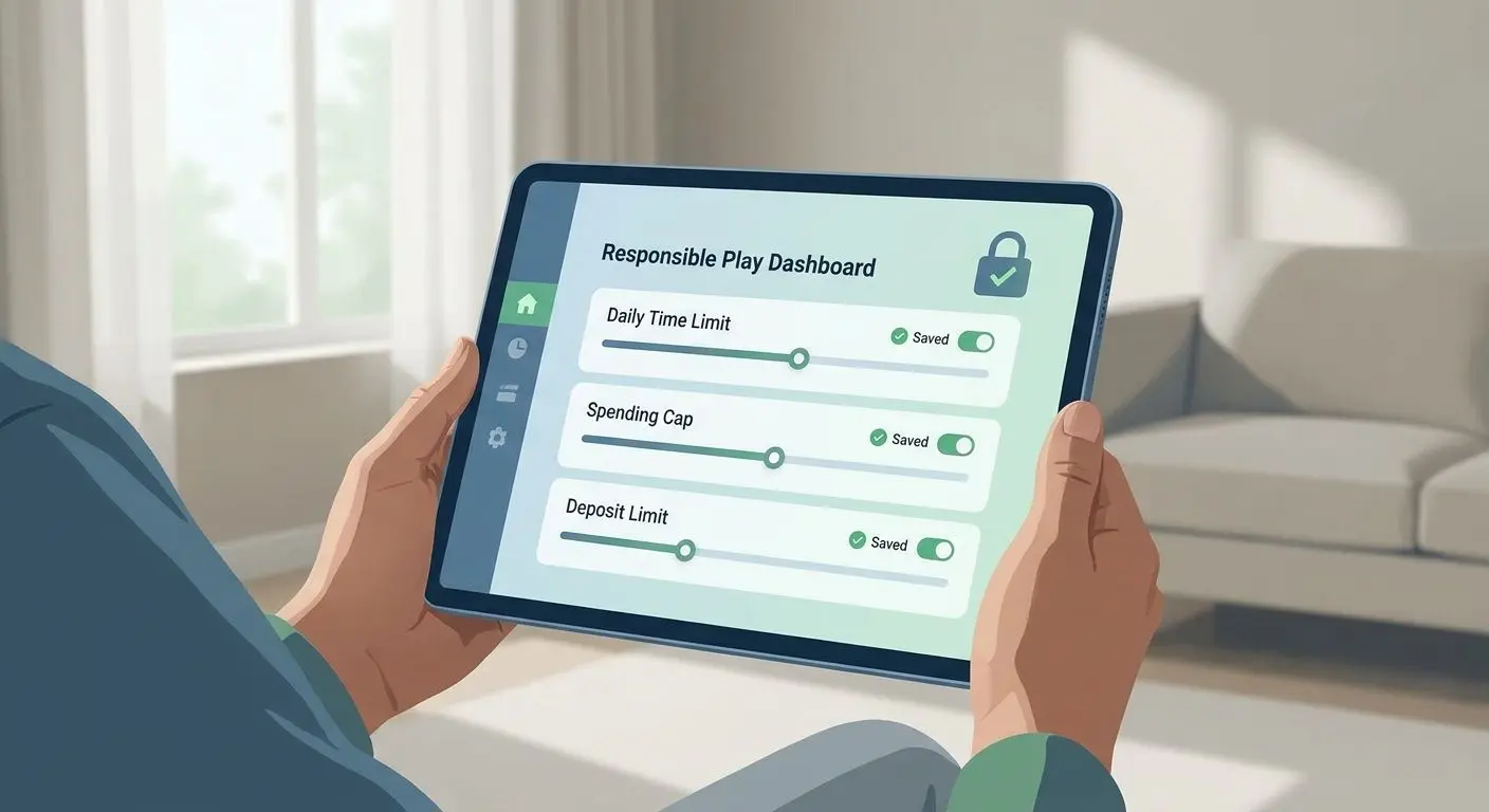 User setting account limits in a responsible play interface