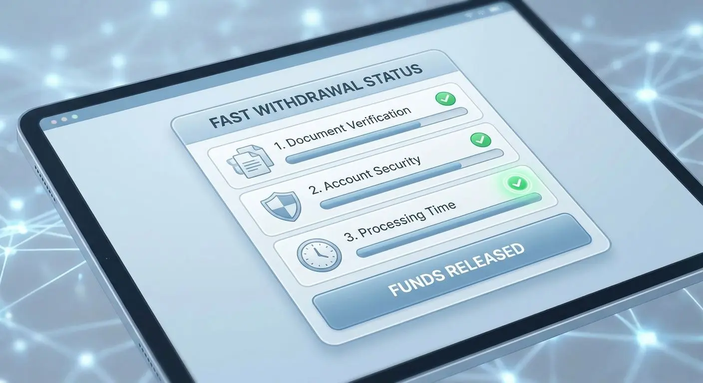 Best Practices for Faster PayPal Withdrawals Checklist for faster e-wallet withdrawals with documents and security icons