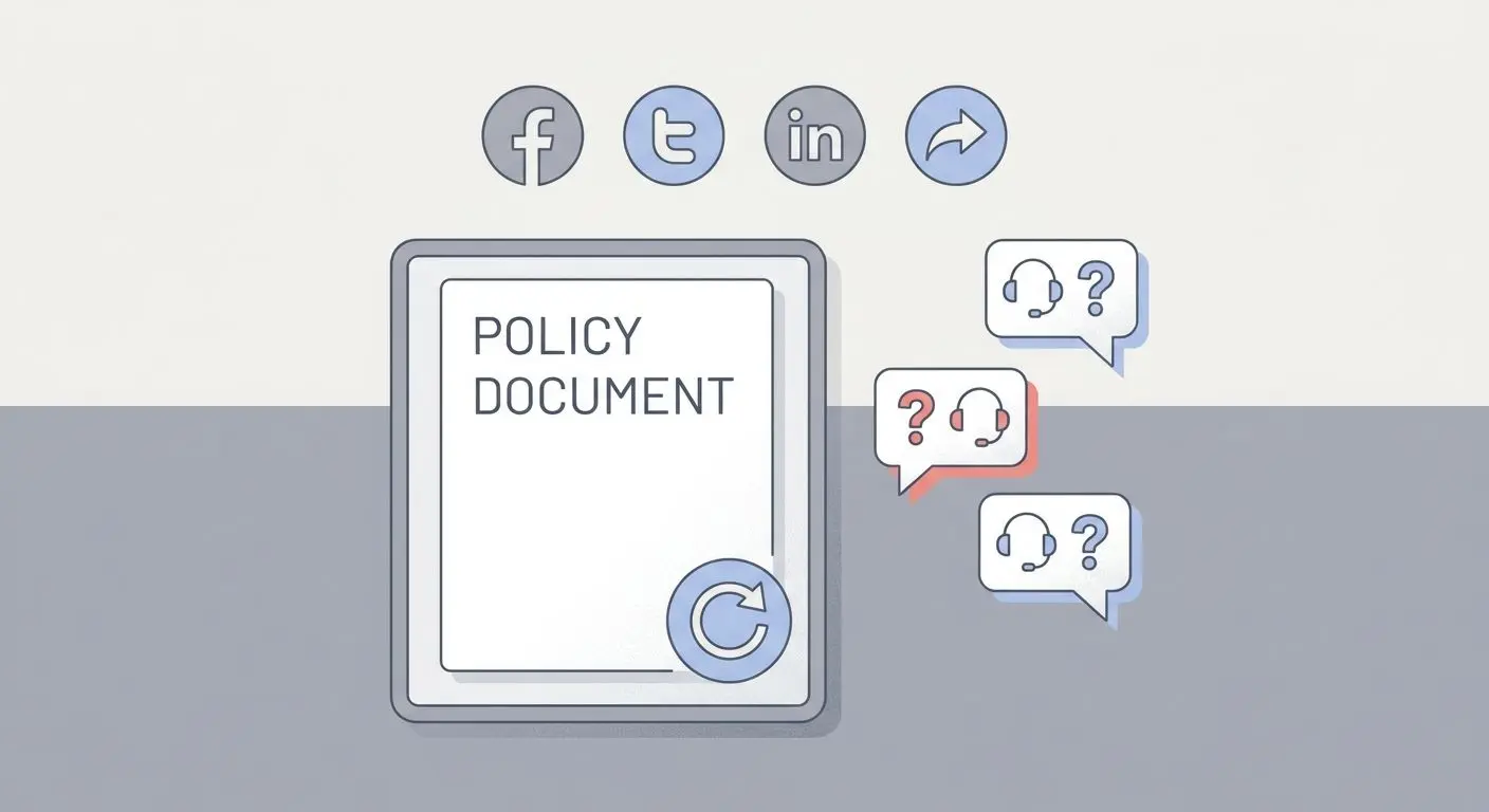 Policy update and support contact illustration
