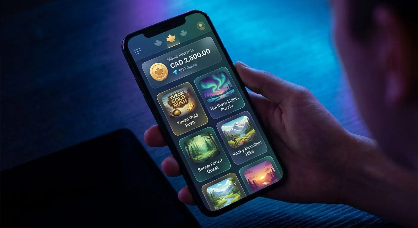 Mobile PlayOJO style interface on smartphone for Canadian players