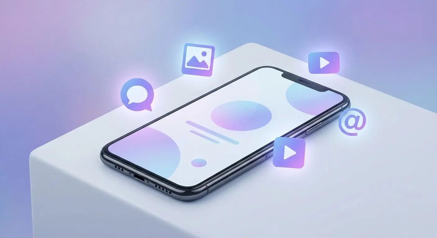Smartphone with social media icons for staying updated on platform news
