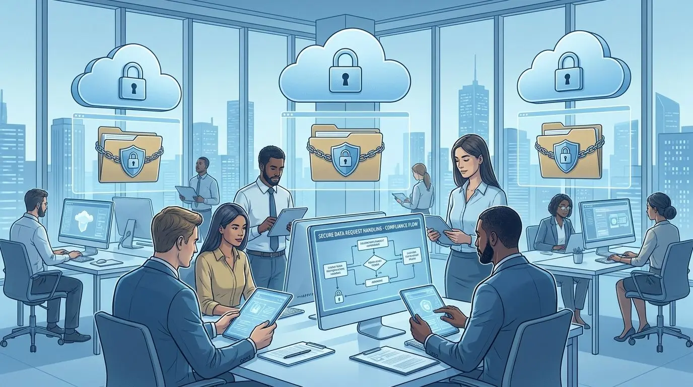 Secure handling of GDPR data requests