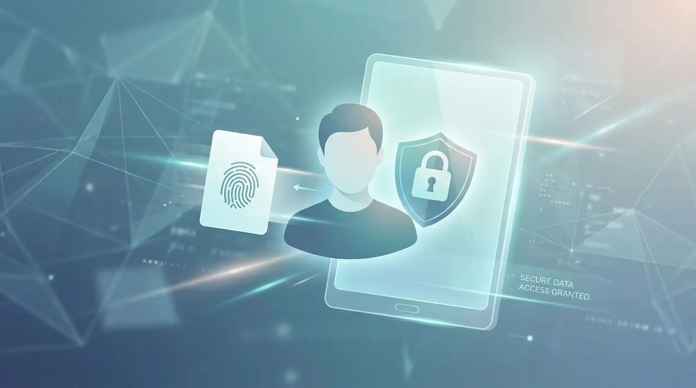 User accessing personal data securely